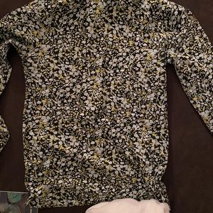 J Crew tissue turtleneck. Fall Garden Floral. Size small.